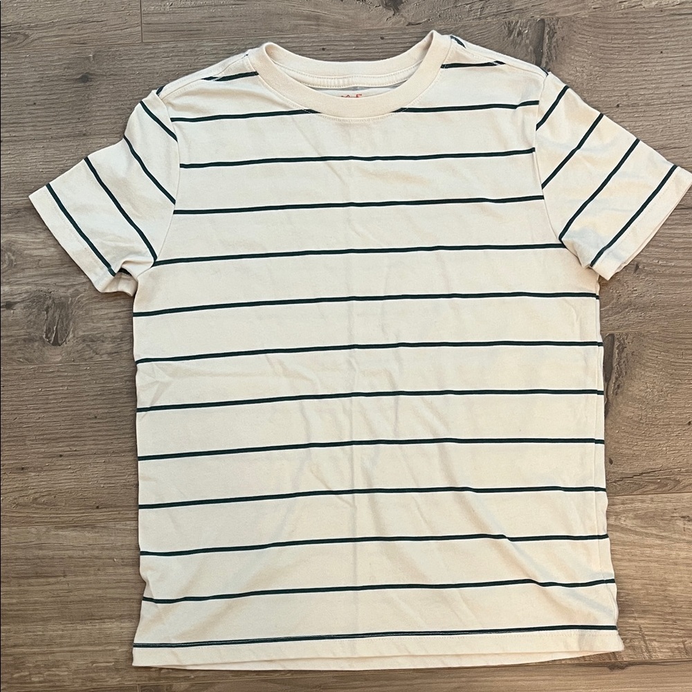 Cat & Jack White and Green Striped Tee